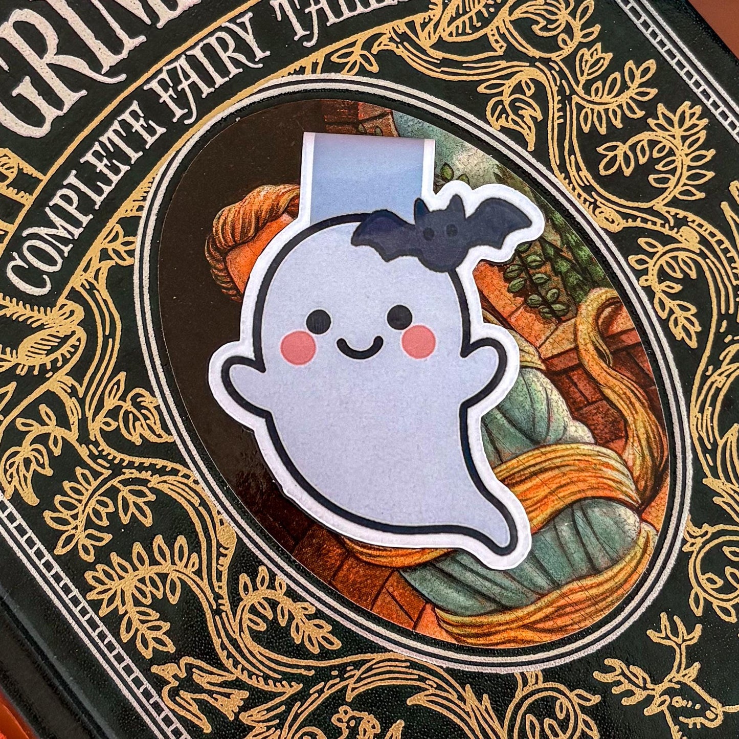 Little Ghostie | Double-Sided Magnetic Bookmark | Cute Fall - Halloween Gift for Book Lovers