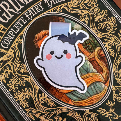 Little Ghostie | Double-Sided Magnetic Bookmark | Cute Fall - Halloween Gift for Book Lovers