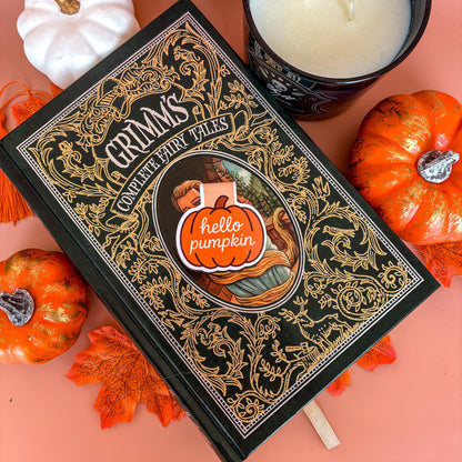 Hello Pumpkin | Double-Sided Magnetic Bookmark | Cute Fall - Halloween Gift for Book Lovers