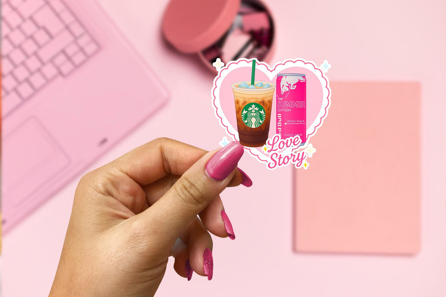 Love Story 2.5'' Vinyl Sticker – (Glitter/Holographic or Glossy)