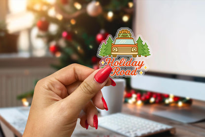 Holiday Road 2.5'' Vinyl Sticker – (Glitter/Holographic or Glossy)