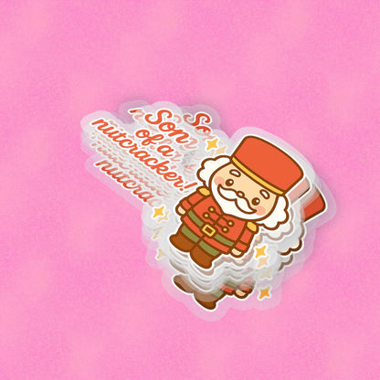 Nutcracker 2.5'' Vinyl Sticker – (Glitter/Holographic or Glossy)