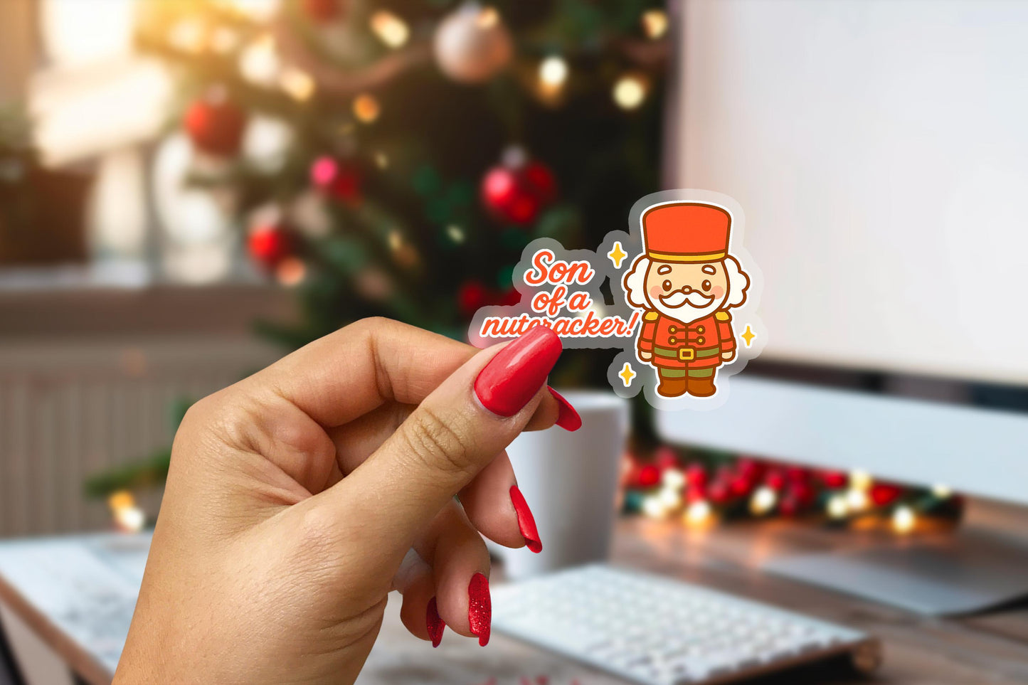 Nutcracker 2.5'' Vinyl Sticker – (Glitter/Holographic or Glossy)