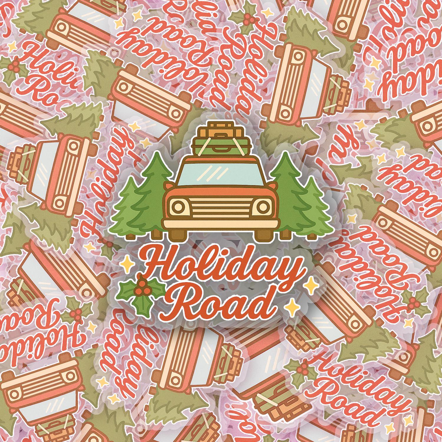 Holiday Road 2.5'' Vinyl Sticker – (Glitter/Holographic or Glossy)