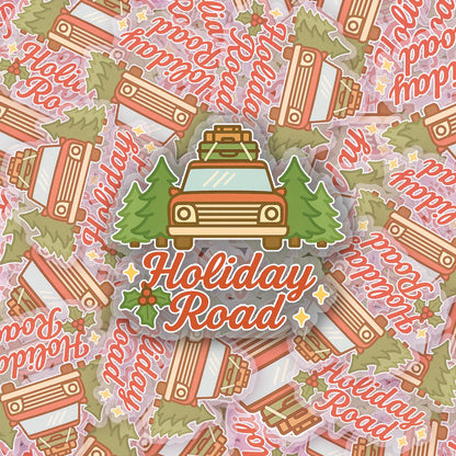 Holiday Road 2.5'' Vinyl Sticker – (Glitter/Holographic or Glossy)