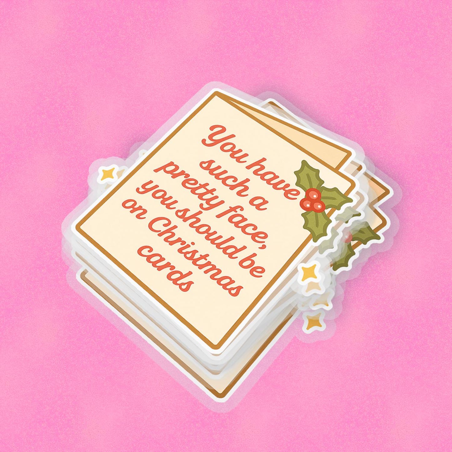 Pretty Face 2.5'' Vinyl Sticker – (Glitter/Holographic or Glossy)