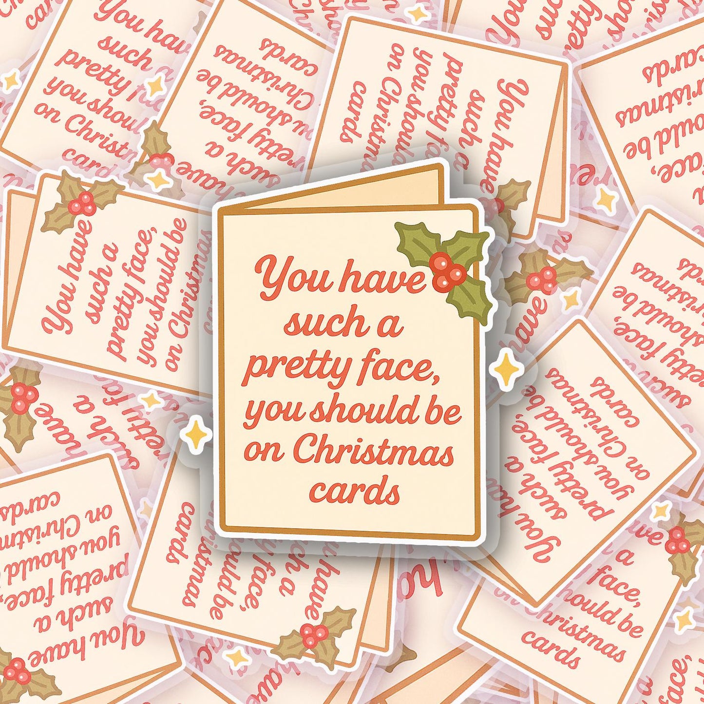 Pretty Face 2.5'' Vinyl Sticker – (Glitter/Holographic or Glossy)