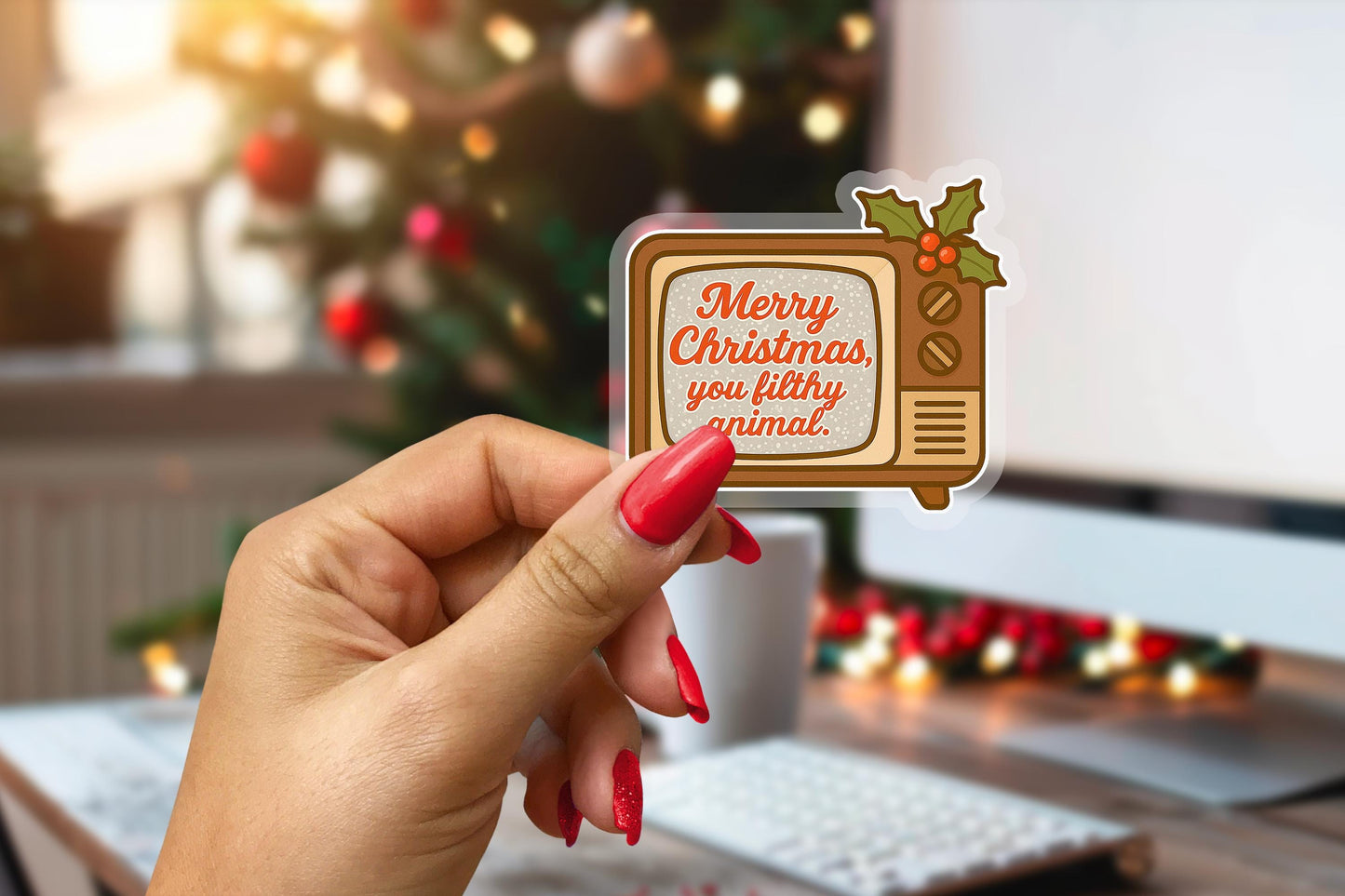 Filthy Animal 2.5'' Vinyl Sticker – (Glitter/Holographic or Glossy)