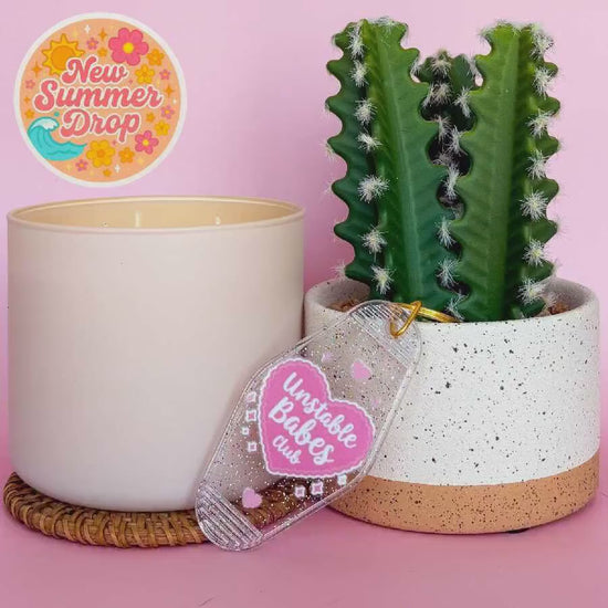 Keychain UBC | Acrylic Motel Keychain | Unstable Babes Club