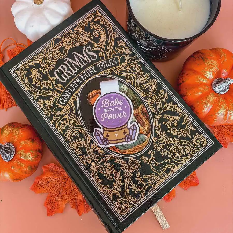 Crystal Ball Magnetic Bookmark | Double-Sided Laminated | Gift for Book Lover