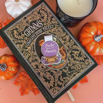 Crystal Ball Magnetic Bookmark | Double-Sided Laminated | Gift for Book Lover