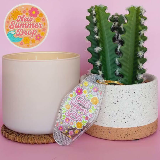 Keychain Girls Support Girls | Acrylic Motel Keychain | Unstable Babes Club